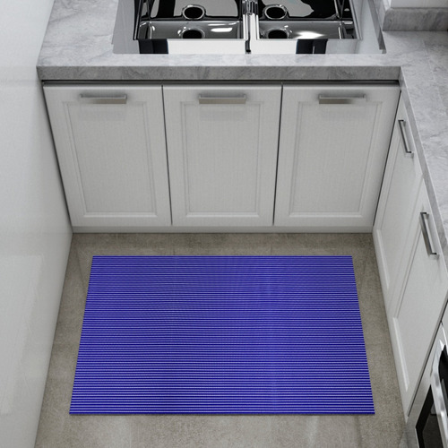 Tapete Emborrachado Cozinha Antiderrapante 4 Metros X 45cm Comprimento 4 M Cor Azul Royal Desenho Do Tecido Lisa Largura 43 Cm