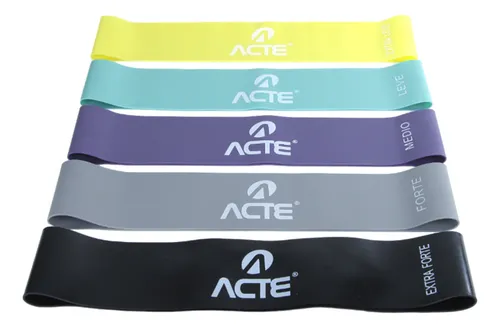 Kit Mini Band 5 Intensidades T315 Acte Sports Cor Amarelo