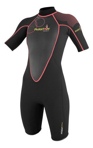 Phantom Aquatics  Traje Corto De Voda Premium De La Mujer Sh