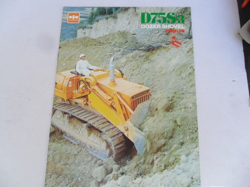 Folleto Tractor Oruga Komatsu D75 Bulldozer Antiguo 1971