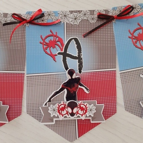 Banderines Personalizados 3d Miles Morales