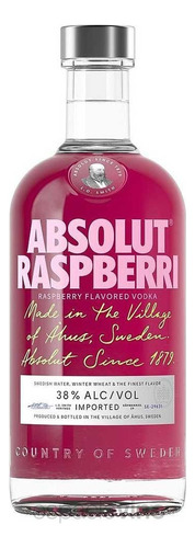 Absolut Vodka Raspberri Flavored 700ml - Importado Suecia