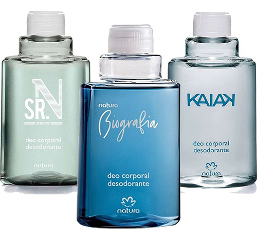 3 Refil Perfume Deo Corporal Masculino Natura Biografia Sr. N E Kaiak Clássico Tradicional Com 100ml Volume Da Unidade 100 Ml