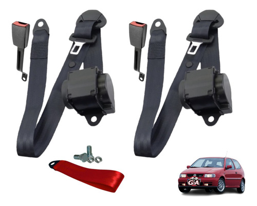 Kit Cinto De Segurança Retrátil Dianteiro 2 Bancos Vw Polo