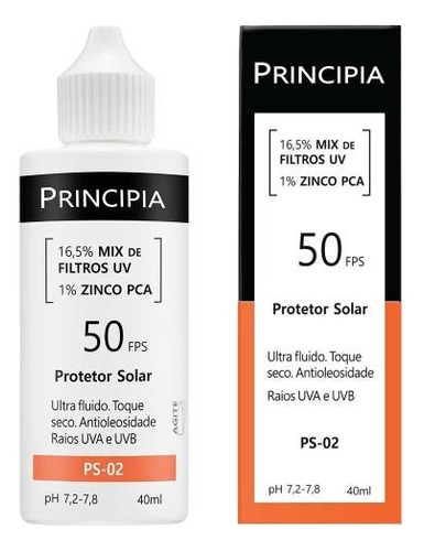 Protetor Solar Fluído Fps 50 Principia Ps-02 40ml