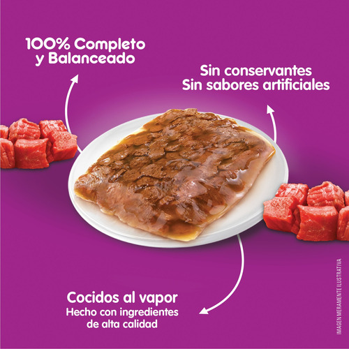 Imagen 4 de 7 de Whiskas Alimento Húmedo Gato Carne Soufflé Sobre X1un