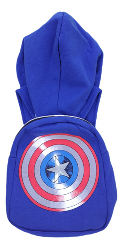 Capumochila Capitan America Spiderman Niños Jardin Colegio