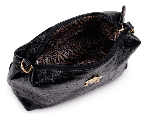 Kit De Mala De Viagem Com Necessaire Em Couro Croco Roberta