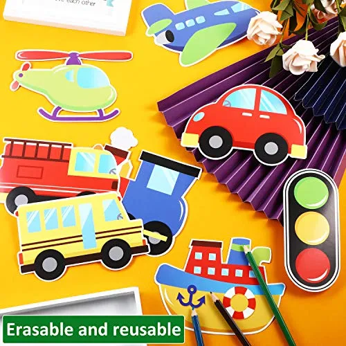 40 Piezas De Recortes De Decoraciones De Transporte Car...