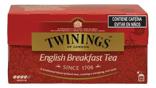 1 Caja Con 25pz De Té Twinings English Breakfast