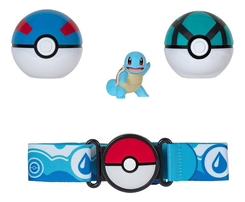 Pokemon Squirtle Set De Pokebolas Y Morral Clip N Go