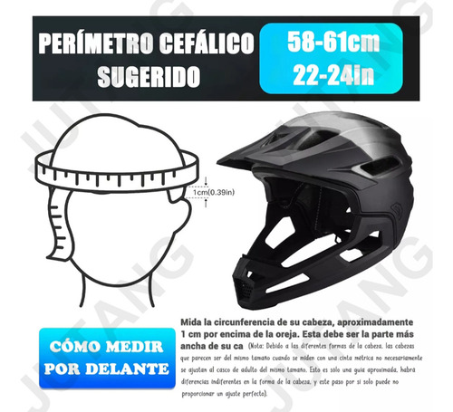 Jutang Casco De Bicicleta De Montaña Ajustable, Visera Extraíble,, Transpirable Y Ligero, Ideal Para Ciclismo Urbano Y De Montaña Soporte Barbilla Desmontable Blanco
