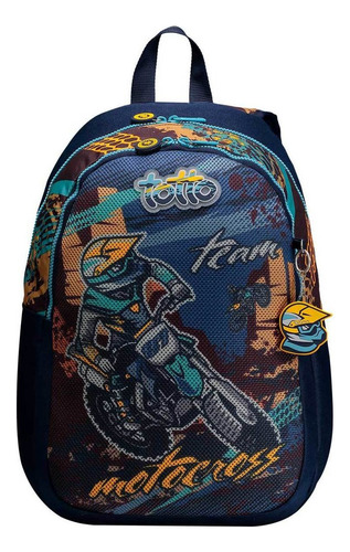 Mochila Motto Cross L Totto - Azul Color 9L9