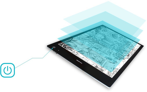 Tableta De Iluminación Led Recargable Huion Lb3 + Envió