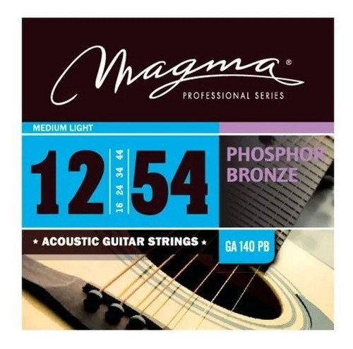 Imagen 1 de 3 de  Cuerdas Guitarra Acústica Magma 012 Electroacústica Ga140pb
