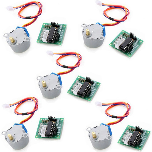 5 Pzas De Motor A Pasos 28byj-48 Con Driver Unl2003, Arduino