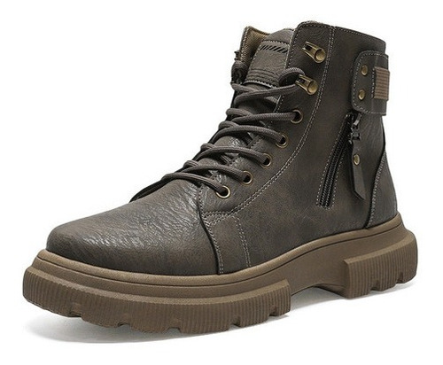 Botas Casuales Para Hombre Botines Con Plataforma De Cuero