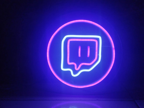 Letrero Led Neón Flex Logo Twitch 25cm X 25cm