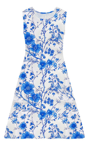 Camisola Elástica Con Estampado De Flores En L 4004 Para Niñ