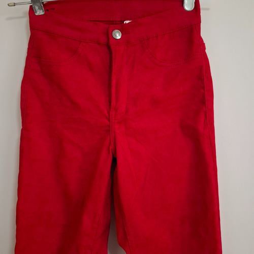 Pantalon Chupin Terciopelo Rojo Nahana Tiro Alto 40
