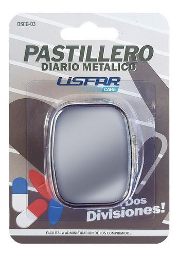 Pastillero Diario Metálico Lisfar Con División - Soul Energy