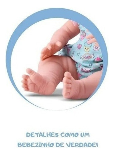 Boneca New Born BebĂȘ Primeiros Cuidados Abre E Fecha Olhos