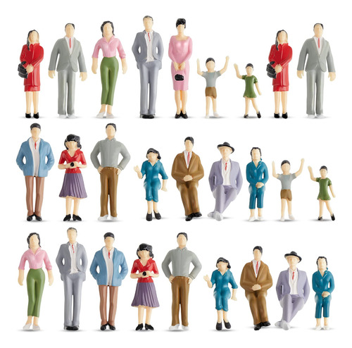 28 Figuras De Personas A Escala 1:25, Mini Modelo, Trenes Ar