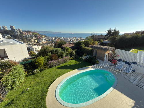 Casa 5d 3b Con Piscina Y Vista Al Mar En Reñaca