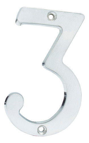 Numero De Fachada Nº 3 Laton Brillante Lock L6803lb