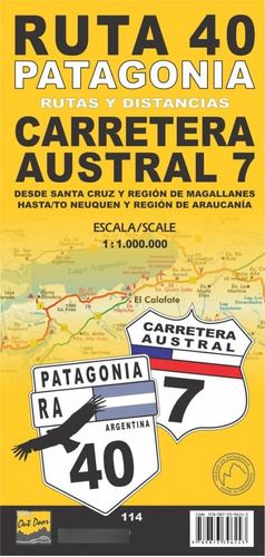 Mapa Turístico Ruta 40 Y Carretera Austral 7
