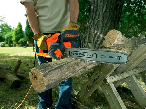 Imagen 3 de 3 de Motosierra eléctrica Black+Decker GK1740 de 1850W 120V 60Hz