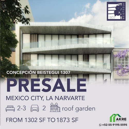 Preventa En Narvarte Solo 7 Departamentos