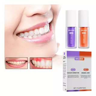 Conjunto De Creme Dental De Dupla Ação Colour Corrector V34