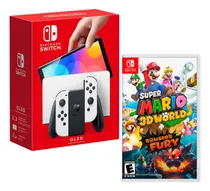 Comprar Consola Switch Oled Blanco + Mario 3d World Bowsers Fury
