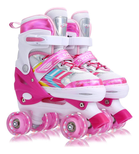 Patines De Ruedas Para Niños Y Niñas Principiantes, 4 Tam.