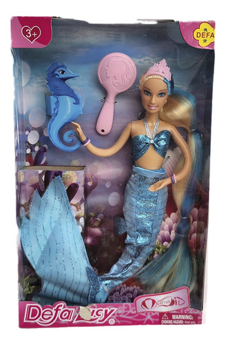 Muñeca Sirena Princesa 30cm Caja Juguete Regalo Acesorios