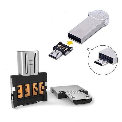 Adaptador Macho Usb, Hembra Otg Miniusb, Convertidor Android