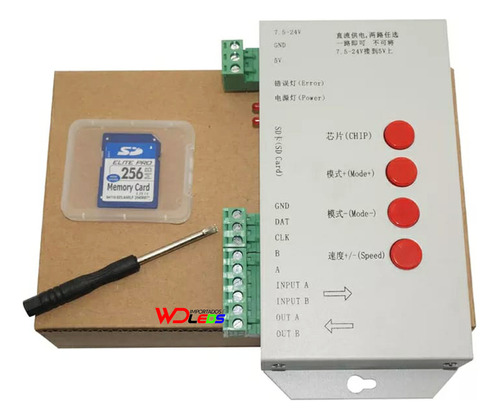 Controladora Sd Card T1000s Led Endereçavel Ws2812 Ws2811
