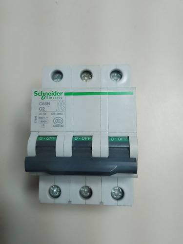 Intarruptor Magnetotermico 3p X 2amp C65n Schneider