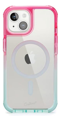 Capa Capinha iPhone 15 Pink Verde Impactor Ultra Customic