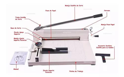 Guillotina M858 p/400 / 500 Hojas - EQUIPOSEINSUMOS COM