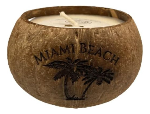 Straight Up Coconut Organic Candle Miami Beach