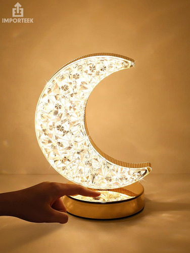 Lampara Luna Luz Led Touch Decorativa Recargable Usb Tipo C