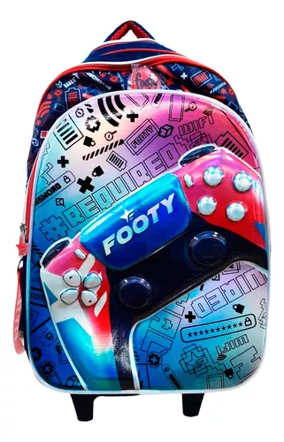 Mochila Escolar Con Carro 18 con Luz joystick