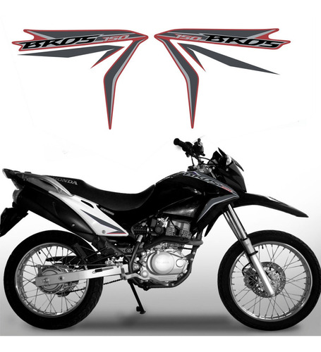 Adesivo Kit Faixa Moto Honda Original Bros 150 2013 2014