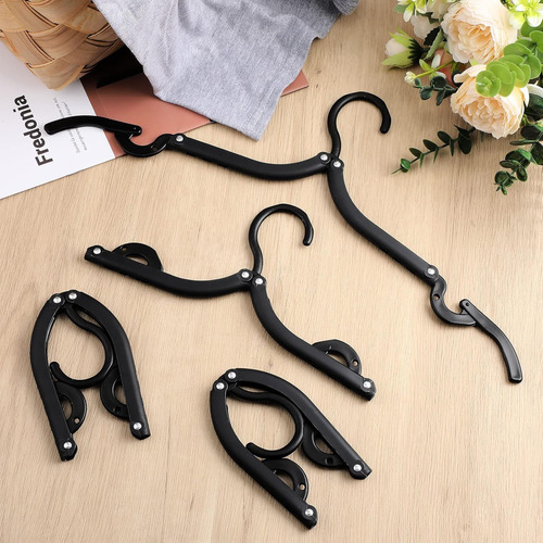 40 Perchas Plegables De Viaje De Plástico, Perchas Portátile