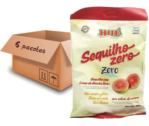 Sequilho Creme De Goiaba Zero Hué 120g (6 Pacotes)