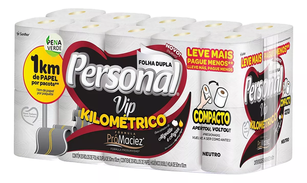 Terceira imagem para pesquisa de papel higienico personal vip 40 rolos