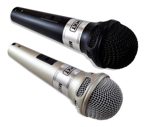 Microfones MXT M-201 dinâmico p10 preto/prateado