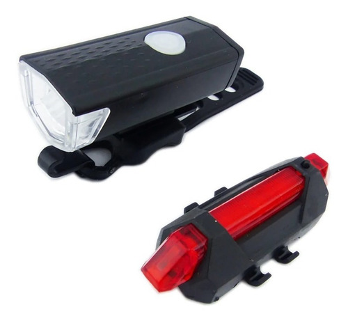 Pack Luz Bicicleta Delantera Y Trasera Recargable Luz Led